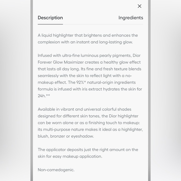 Dior Forever Glow Maxim Limited Availability Liquid Highlighter 100-Sugar Icing - Picture 4 of 4